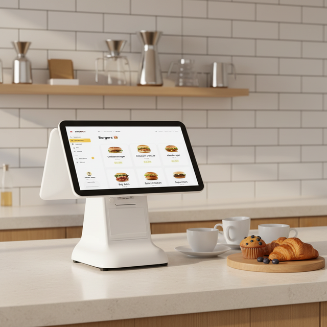 15.6inch Android POS System All-in-One Machine Built-in Thermal Printer Barcode Scanner Cash Register Terminal Retail 4GB DDR3