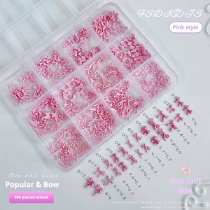 กล่องเรซิ่นใส่เครื่องประดับเล็บ 12 ช่อง แบบผสมสีดำ ขาว ชมพู ขนาดเล็ก ตกแต่งเล็บแบบ 3 มิติ - Product Image 2