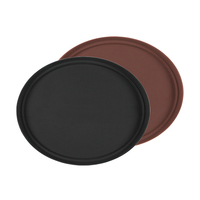 Nouveau plateau de service design en PP, plateau de service en plastique tressé, plateau rond antidérapant pour bar, chambre d'hôtel, ensemble de plateaux pour restauration rapide