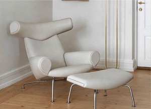 Hotel Klassiek Italiaans Minimalisme Stijl Design Bank Lederen Sofa Stoel Lazy Sofa Stoel Fabriek Groothandel