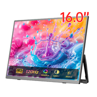 Livraison rapide EIMIO OEM ODM Moniteur portable IPS 2,5K 16 pouces, écran d'extension pour ordinateur portable avec interface Type-C 120Hz