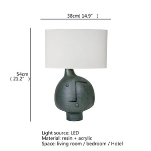 Đèn Bàn Nhựa <span class=keywords><strong>Resin</strong></span> Đặt Cạnh Giường Thiết Kế Cổ Điển Phong Cách Hậu Hiện Đại Đèn Bàn Nghệ Thuật Trang Trí Đèn LED - Product Image 6