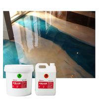 Colle pour papier peint 3D en époxy, art du sol, peinture de sol 3D, résine époxy transparente pour revêtement de sol