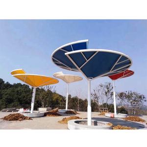 Structures en membrane tendue coupe-vent, abri solaire, auvent en PVDF, abri paysager, tente d'ombrage - Product Image 1