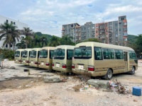 Bus de tourisme Toyota Coaster d'occasion de luxe à vendre, 20 places, conduite à gauche, moteur diesel