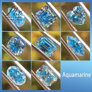 Đa màu Aquamarine moissanite VVS1 0.5-3ct rạng rỡ hình dạng chứng nhận Loose đá quý trang sức thiết kế đá lấp lánh đá quý - Product Image 5