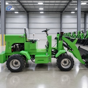 Kostenloser Versand Elektrischer Radlader Frontlader Kleiner Radlader 4-Rad-Antrieb CE Landwirtschaft Ranch Scheune Stall Koppel Obstgarten - Product Image 3