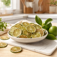 Tranches de citron vert séchées, garniture de cocktail sans additifs, vente en gros