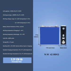 Brand New HIGEE 3.2V Lifepo4 Battery 120Ah Rechargeable Prismatic Lfp04 Cell for <strong>Lawn</strong> <strong>Mower</strong> Deep Cycle Home Storage - Product Image 3