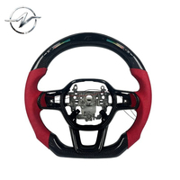 Volant sport à 3 branches perforé en cuir et fibre de carbone avec affichage LED DIY, 35 mm, pour Honda Accord 11e génération, CR-V, Civic Si