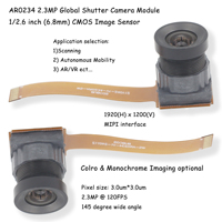 Capteur CMOS HDR 120FPS à obturateur global 2,3MP HZ-AR0234-V1.0, 1/2,6 pouce, grand angle, MIPI, OEM, faible consommation, pour reconnaissance faciale, prix usine