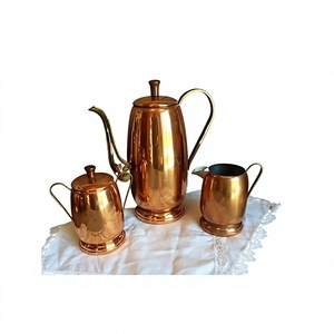 Fantastic Design Copper Kettle With Sugar <b>Pot</b> And Mug Round Shape Customized Size <b>Tea</b> Kettle In India - Product Image 1