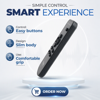 Télécommande TV Android 11 haute performance avec indicateur LED et fonction de personnalisation, contrôleur IR RF de remplacement