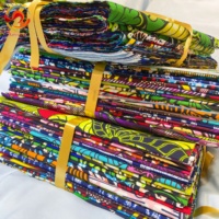 Kain Ankara Afrika Asli Cetak Khusus 100% Katun atau Poliester, Kain Cetak Afrika Tanpa Lilin