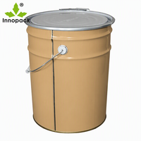 Seau en tôle de 20 L homologué ONU avec fermeture à levier pour liquides de revêtement dangereux