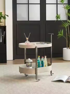 Table basse mobile extensible moderne en métal avec design en cuir de selle pour salon, meubles de maison <span class=keywords><strong>Kingpower</strong></span> KP-D130 - Product Image 5