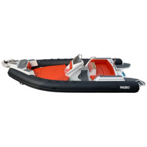 Bote Inflable RIB Negro de 22 pies, 680, de Fibra de Vidrio, Bote de Lujo ORCA Hypalon en Venta - Product Image 1