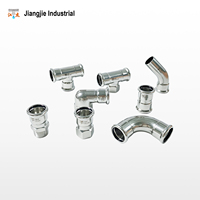 Codo de 90 Grados Tipo B de Acero Inoxidable 304/316L, Tipo M/V, de Ajuste a Presión