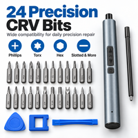 Ensemble de tournevis électriques 3,7 V, kit d'outils de précision, ensemble d'outils électriques sans fil 24 en 1 pour la réparation électronique