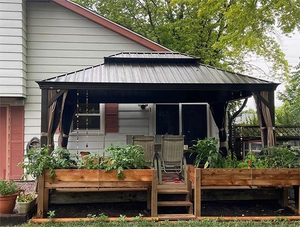 Offre spéciale Gazebo extérieur en aluminium étanche 12x2012x16 5x5 Gazebo enduit avec rideaux - Product Image 4