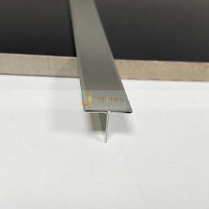Bande décorative élégante en acier inoxydable en forme de T LL124, finition polie, pour carrelage, sol, mur, design intérieur, appartement, étanche - Product Image 6