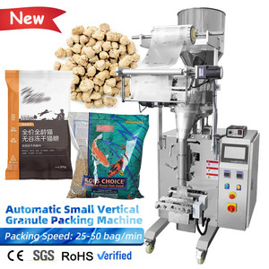 Machine d'emballage automatique pour aliments pour petits animaux et poissons, machine d'emballage de nourriture lyophilisée pour chats et chiens en sachets plastiques type oreiller - Product Image 1