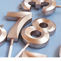 Bougie numérique dorée à paillettes métalliques pour anniversaire, Nouvel An, Pâques et autres occasions – Nouveauté
