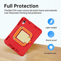 Étui de tablette pour enfants en silicone résistant aux chocs HGD avec protection à 360° °   Sangle de transport rotative pour iPad 10.2 A16 10/11e génération Air Pro 11 Mini 6 7 9.7
