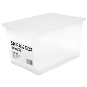 Office Storage Box Spring XL White 550x390x320mm PP Durable Cabinet Organizer - Product Image 3