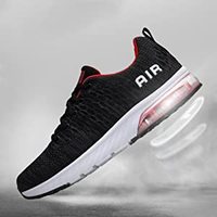 Chaussures de sport unisexes Mishansha Black Shockproof Lace-up Leisure Air Cushion, pour la course à pied et les loisirs, toutes saisons