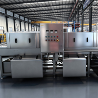 Laveuse industrielle électrique multifonctionnelle haute pression pour caisses, paniers et bacs de manutention en métal/rouleaux