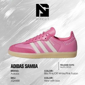 รองเท้าผ้าใบ Adidas J 'Bliss Pink Gum' สีชมพู หนังแท้ ทรงกลม ระบายอากาศได้ดี พื้นยาง เหมาะสำหรับใส่เดินในฤดูใบไม้ผลิ - Product Image 6