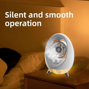 Wholesale Rocket-Shaped Mini Rechargeable USB Home Desktop Dual Spray Air Cooler Misting <b>Fan</b> Water Smart - Product Image 4