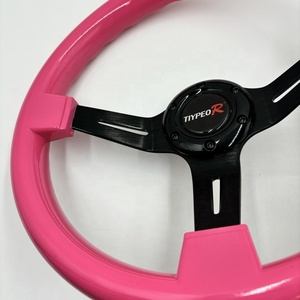 พวงมาลัยแต่งทรง JDM สีชมพู ABS ขนาด 14 นิ้ว ลึก 7 ซม. - Product Image 3