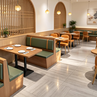 Tables de café modernes minimalistes en bois, unités de sièges en bois durables, chaises à structure métallique pour café, hôtel, bistrot