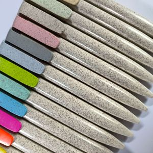 Eco-Friendly Wheat Straw Ballpoint Pens Custom Logo Sports Body Biodegradable Plastic Material Promotional 1.0mm - Product Image 6
