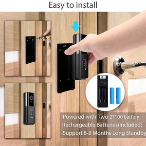 Sonnette vidéo intelligente Tuya Wifi IP 1080P haute définition avec interphone bidirectionnel pour maison connectée, compatible Google et Alexa - Product Image 4