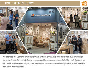 Table basse pliable INNOVA HOME pour salon, design antique, rectangulaire, en métal blanc, durable, facile à assembler - Product Image 3