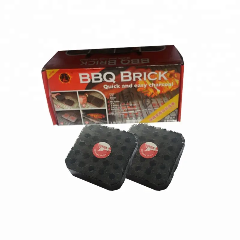 HongQiang Winter Heating Barbecue HoneyComb Charcoal Coconut Shell Raw Material Square Shape Long Burning Time