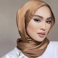 Nouveau Foulard Instantané 2025 en Crêpe de Soie Plissé Chiffon Satin et Dentelle 70*175cm Uni, Hijab Malaisien en Mousseline Douce, Printemps-Été