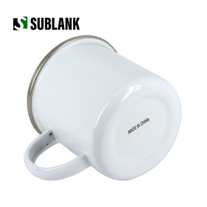 POD SUBLANK gros enduit blanc personnalisé logo <span class=keywords><strong>photo</strong></span> impression vierge Sublimation émail tasse pour voyage Camping tasse à café - Product Image 4