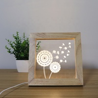 Cadre Photo 3D personnalisé, veilleuse USB 5V, cadre Led en bois, lampe d'ambiance en acrylique pour chambre de bébé