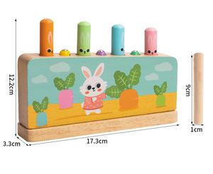 Juguete Educativo Montessori de Madera al por Mayor, Juguete de Conejo con Palo para Saltar, Juego de Aprendizaje Preescolar para Niños - Product Image 5