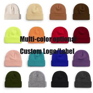 Custom Woven Label Winter <b>Hat</b> Embroidery Knitted <b>Hats</b> Men's Knit Cuffed Beanie - Product Image 3