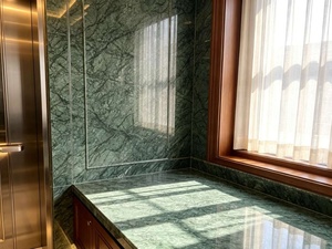 Lastra di Marmo <span class=keywords><strong>Verde</strong></span> Indiano per Esterni, <span class=keywords><strong>Pietra</strong></span> Naturale Lucidata per Piani Cucina, Piastrelle da Parete, Decorazione Interna ed Esterna - Product Image 4