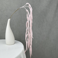 Plantes suspendues en gros « Larmes d'amoureux » style forêt, fleurs artificielles d'amarante pour plafond suspendu, décoration de mariage et de fête