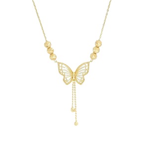 Butterfly Tassel Necklace Gold Hollow Out Long Clavicle Chain For Women Party Fashion Jewelry Zinc Alloy - Product Image 5