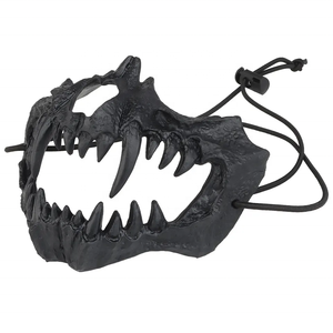 Máscara de Esqueleto de TPE para Halloween, Disfraz de Cosplay de <span class=keywords><strong>Hombre</strong></span> <span class=keywords><strong>Lobo</strong></span>, Accesorio de Fiesta de Terror para Caza en Negro/Rosa/Blanco - Product Image 3