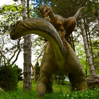 Modèle de dinosaure en silicone dynamique et réaliste Animatronic pour expositions de musée | Affichage de dinosaures robotiques grandeur nature