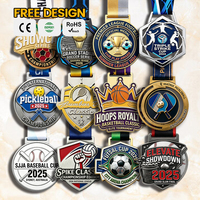 Médaille Sportive Personnalisée OEM en Alliage de Zinc 3D pour Cyclisme, Course à Pied, Marathon, Karaté, Finition Argent Antique, Émail, Ruban Personnalisé
